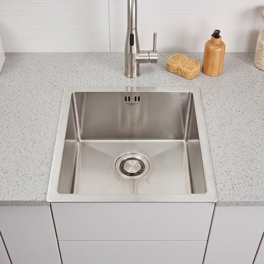 CLASSICO Brushed Stainless Steel Sink 350mm x 400mm