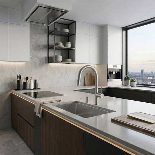 CURVAS With Pull Out Rounded Spray Head Single Lever Mixer Tap