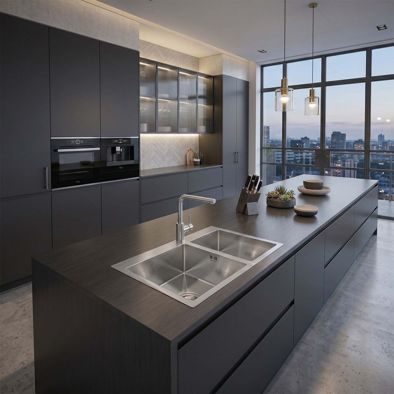 ROCA Brushed Stainless Steel Sink Dual Bowl System
