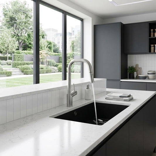 SPIGOLO Full Flow Smooth Water Softened Square Swivel Spout With Shower Function