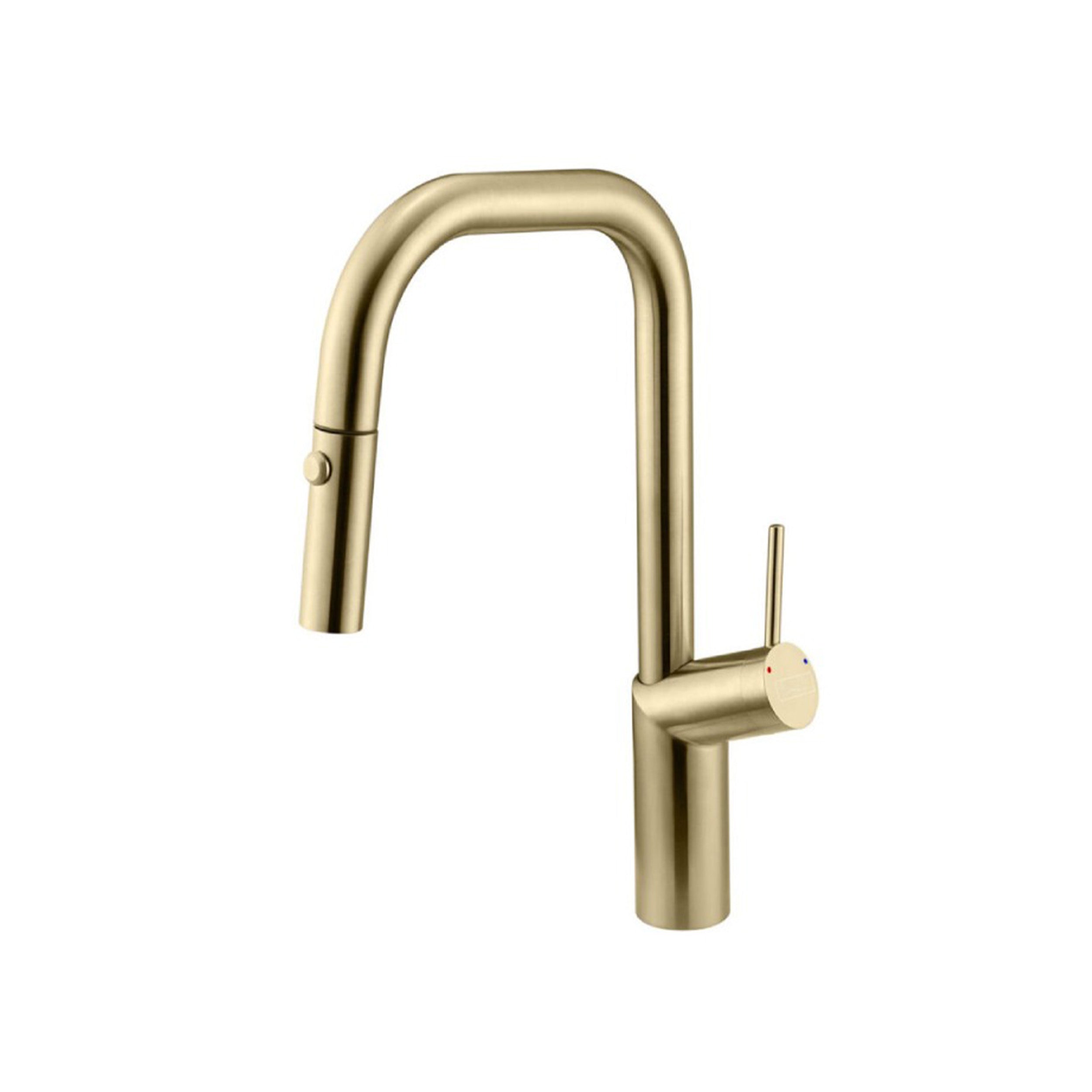 SPIGOLO GOLD  Full Flow Smooth Water Softened Square Swivel Spout With Shower Function