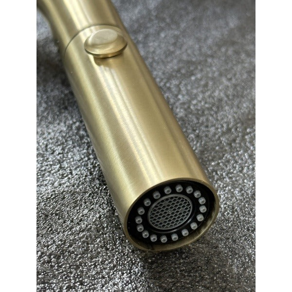 CURVAS GOLD With Pull Out Rounded Spray Head Single Lever Mixer Tap