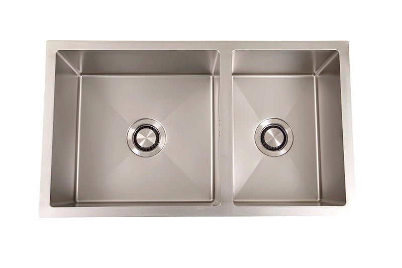 ELEGANTE Nano Coated Stainless Steel With Two Deep Sink Bowls 420mm And 280mm Width